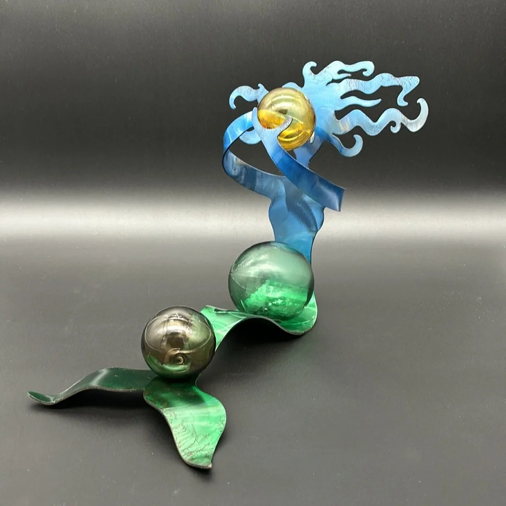 Hays Cash Metal Mermaid Wine Bottle Holder